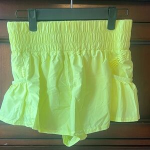 Free People Get Your Flirt On Shorts - XS - Neon Yellow / Citrus  (Like New, OO)
